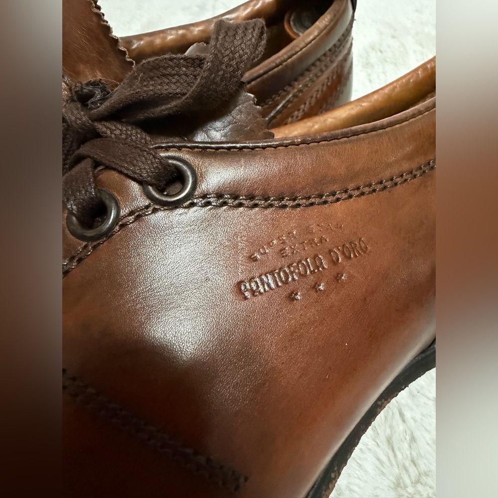 $400 Pantofola D’Oro Superleggera Superstar Extra Classic Leather Shoes 9.5 - Picture 6 of 10
